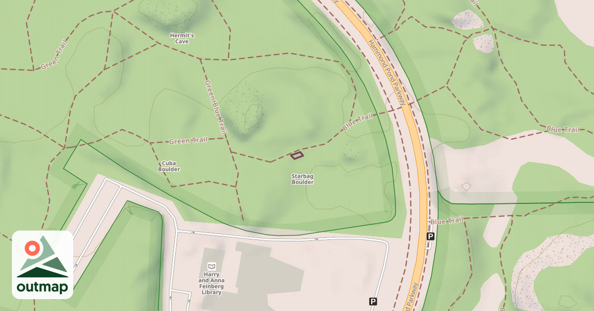 Map of Climbing Boulder
