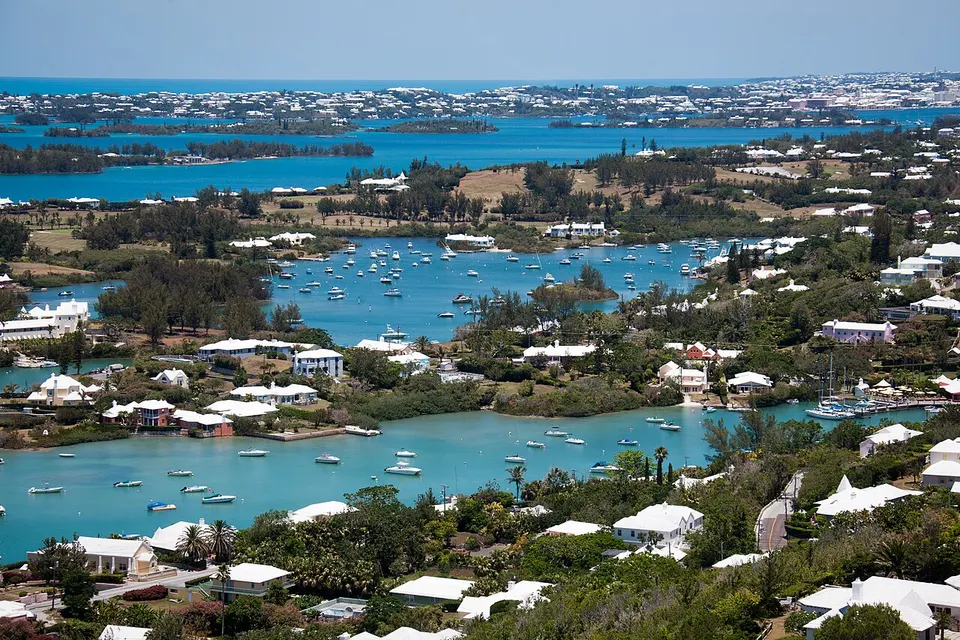 Bermuda — View from top of Gibbs Lighthouse Bermuda