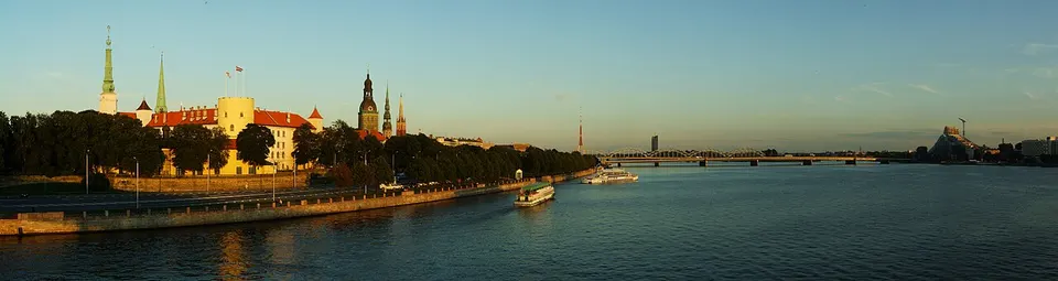 Latvia — Riga and Daugava - panorama