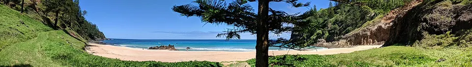 Norfolk Island — Anson Bay Banner from Beach Level