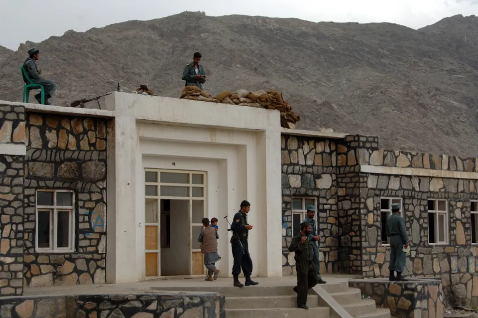 Police at School in Tagab, Kapisa, April 30, 2007 (DOD 2007070430-A-7096B-068) — Kapisa, Afghanistan