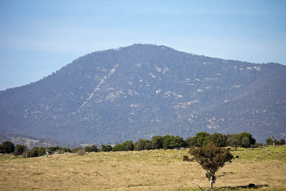 Mount Tennent viewed from Point Hut Road in Paddys River, ACT — Australian Capital Territory, Australia
