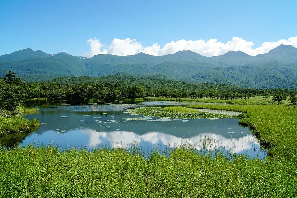 Lake and mountains — Hokkaido, Japan