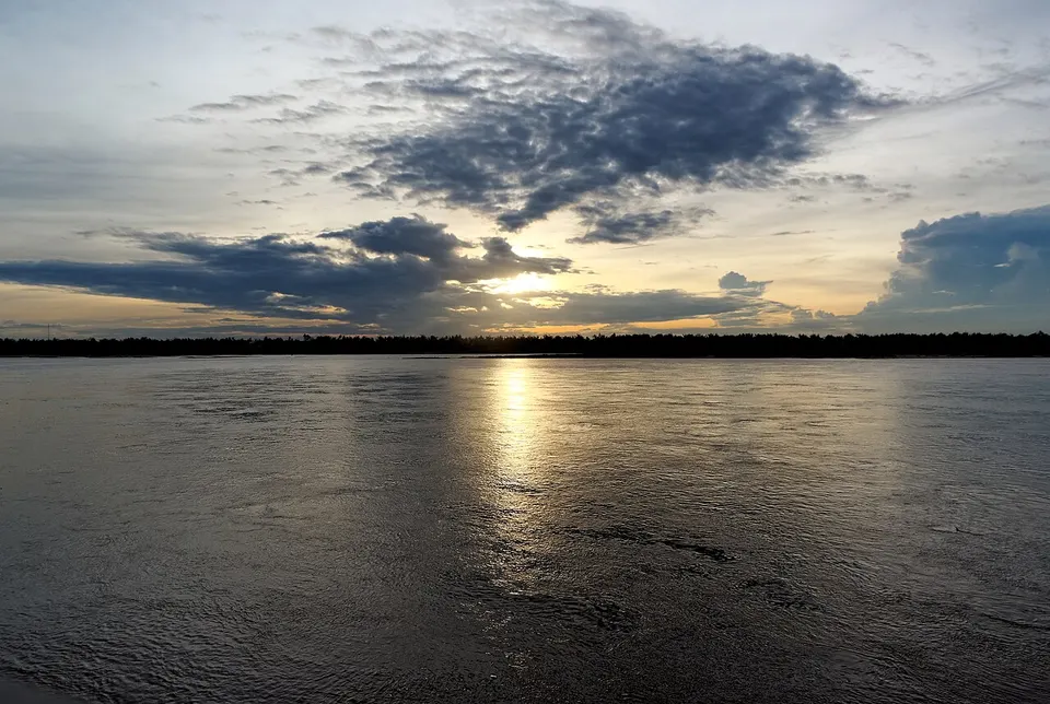 20171123 Sunset over Mekong Kratie 3996 DxO — Kratie, Cambodia