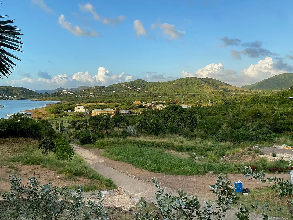 Coastal hills and bay — Saint Mary, Antigua and Barbuda