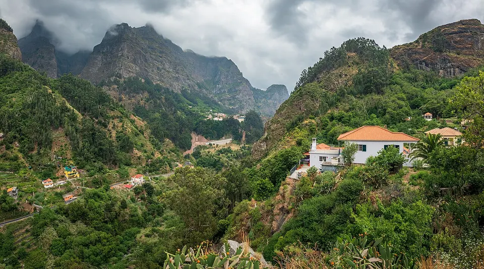 Valley view from Fajã Escura, Curral das Freiras, Câmara de Lobos, Madeira, 2023 May — Região Autónoma da Madeira, Portugal