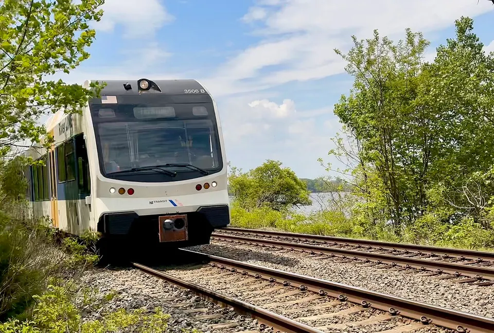 NJT RiverLine next to a river 2 — New Jersey, United States
