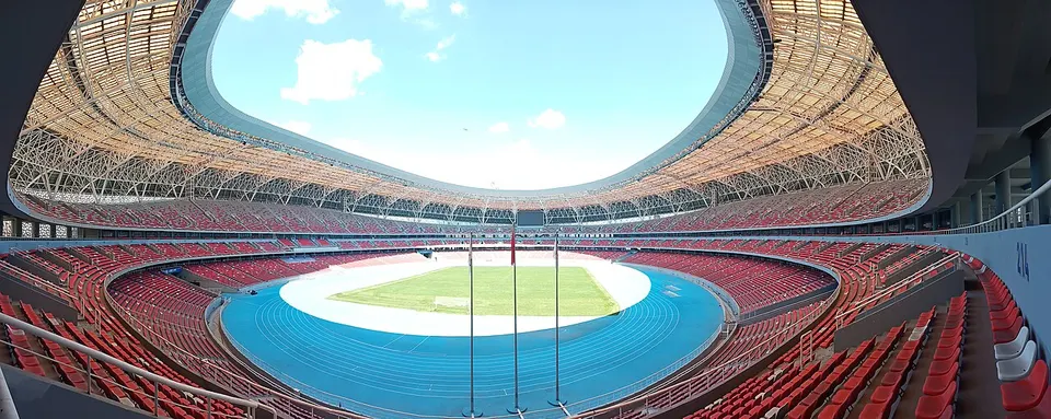 Panoramic view of Shanxi Sports Centre Stadium — Shanxi Province, China