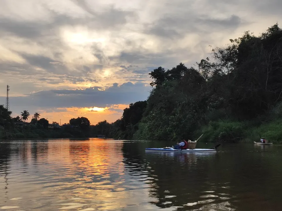 Lake at sunset — Prachin Buri Province, Thailand