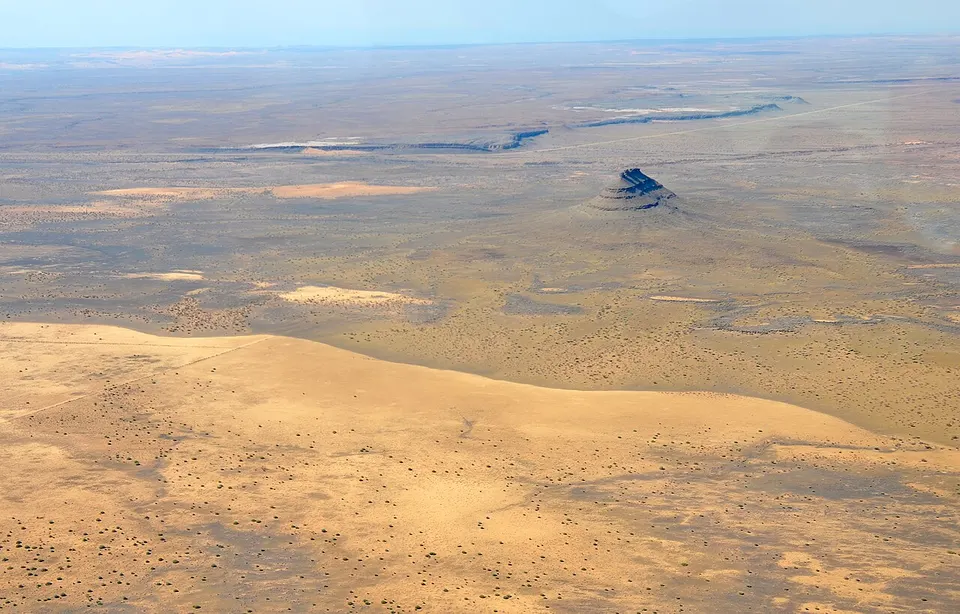 Aerial view of desert terrain — Karas, Namibia