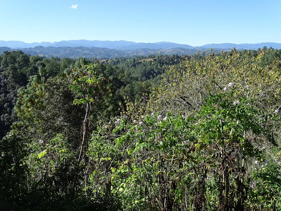 View over Countryside - K'umarcaaj (Former K'iche' Capital) - Outside Santa Cruz del Quiche - Quiche - Guatemala (15753884890) — Quiché, Guatemala