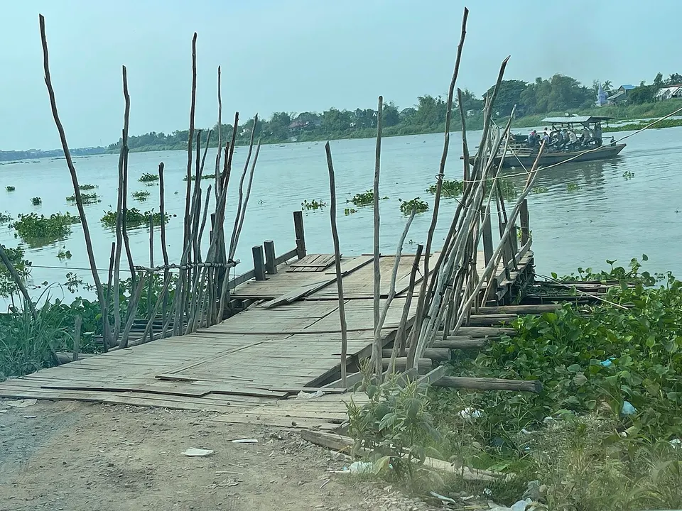 Svay Tany Ferry Dock over Bassac River (S'ang District, Kandal) — Kandal, Cambodia