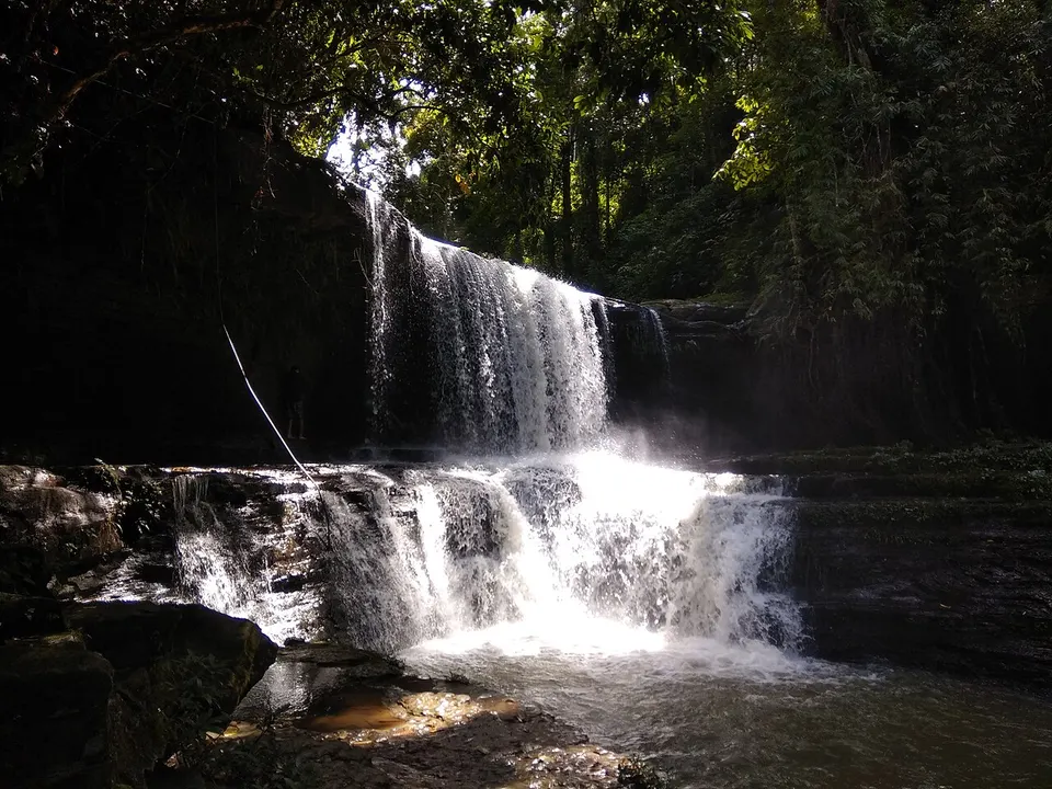 Waterfall in a forest — Mizoram, India