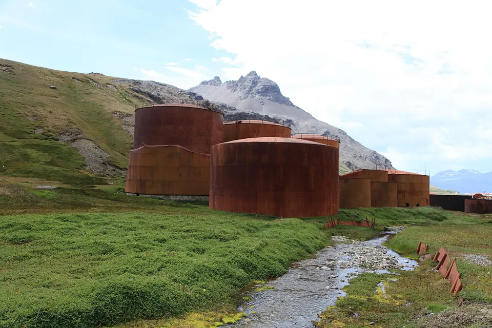 Whale Oil Tanks at Grytviken Whaling Station (5685472143) — South Georgia and the South Sandwich Islands, South Georgia and the South Sandwich Islands