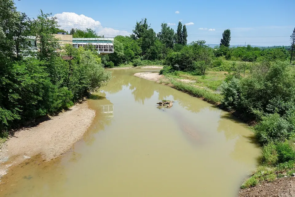 River and green wooded banks — Imereti, Georgia