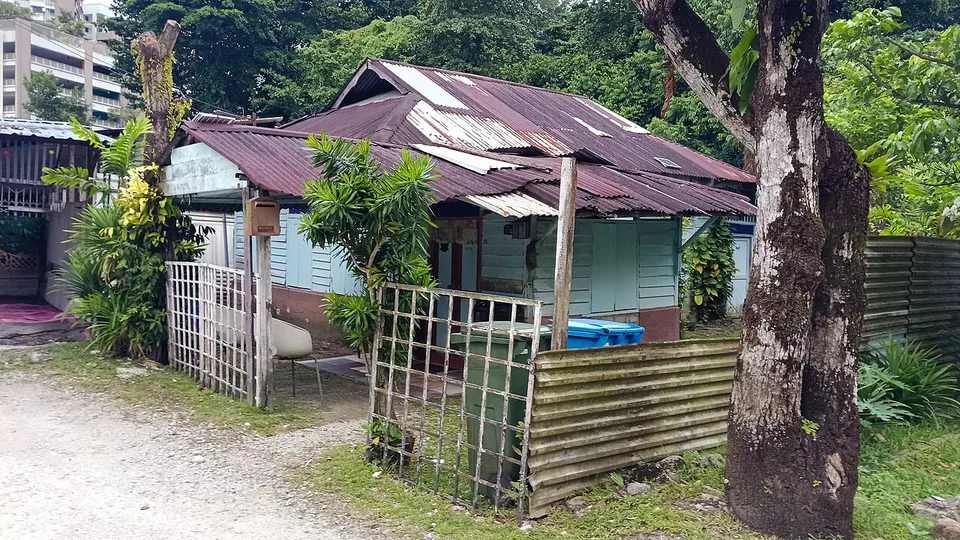 Zinc roofed house at Kampong Lor Buangkok — NORTH-EAST REGION, Singapore