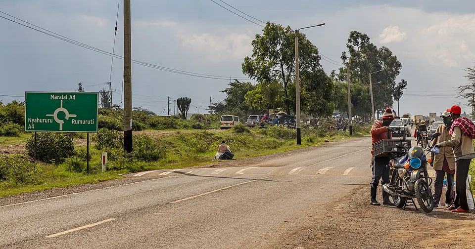 Road Sign at the Nanyuki-Rumuruti Road (C501) in Laikipia County, Kenya (2024) — Laikipia, Kenya