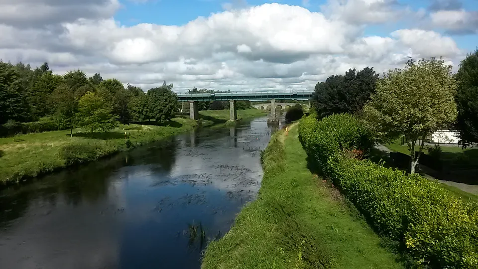 River Barrow with Road and Railway Bridges - geograph.org.uk - 4690801 — Leinster, Ireland