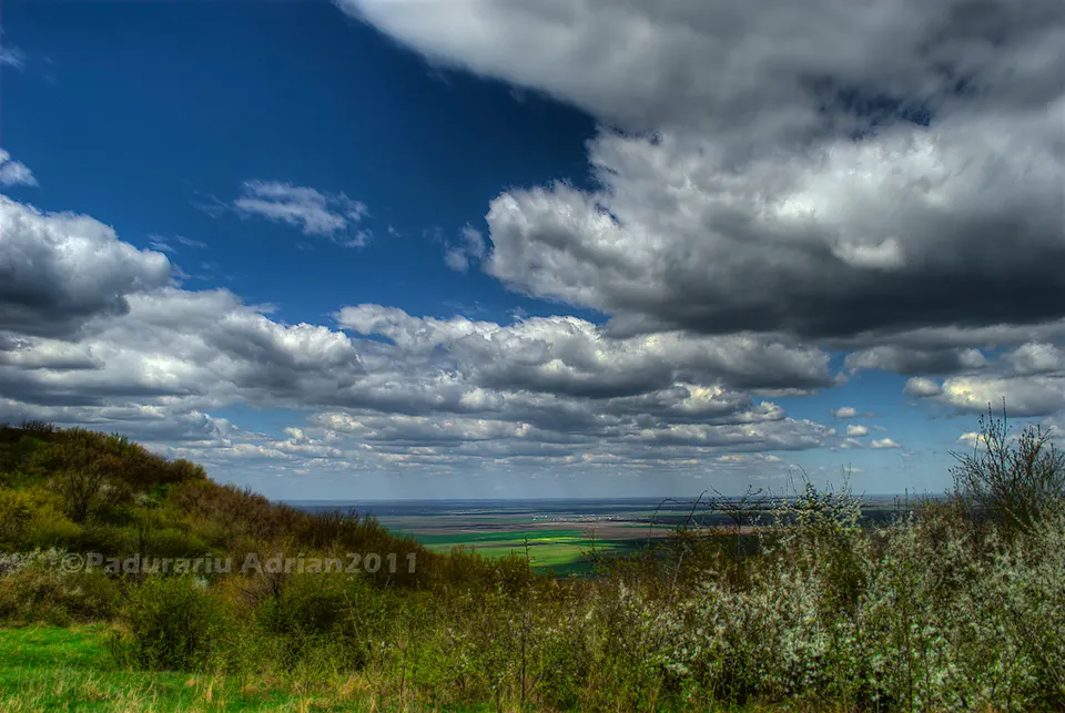 Open landscape beneath storm clouds — ARAD, Romania