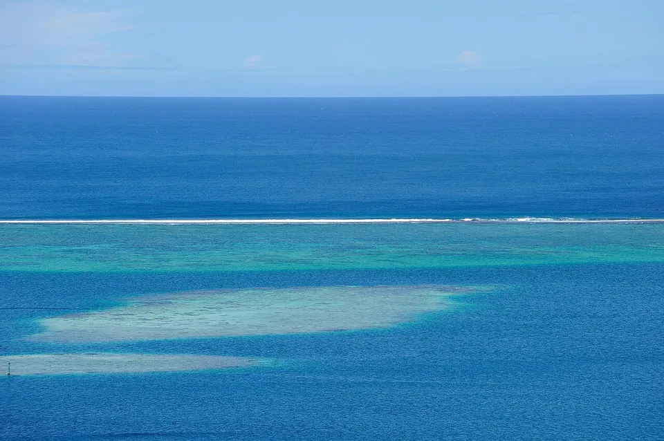 Récif barrière de Tahiti, vu depuis le littoral (Ifremer 00773-88467 - 47861) — Windward Islands, French Polynesia