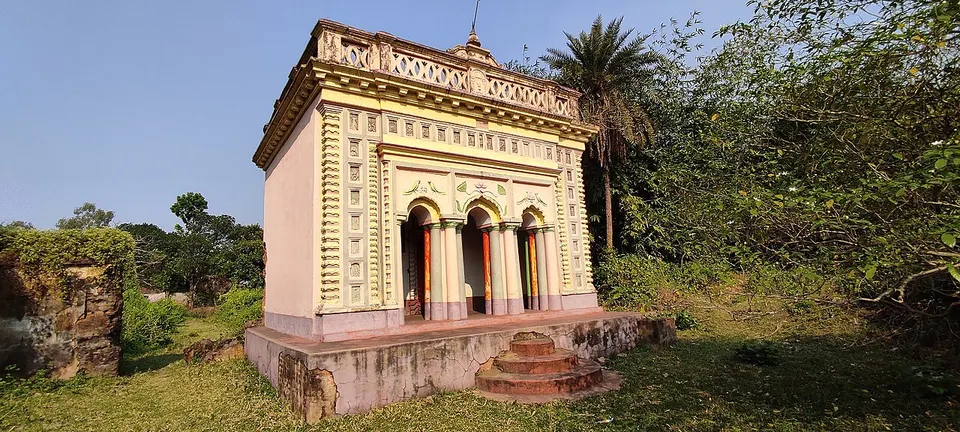 Flat roofed Naru Gopal Temple at Muktatore in Bankura district. 01 — West Bengal, India