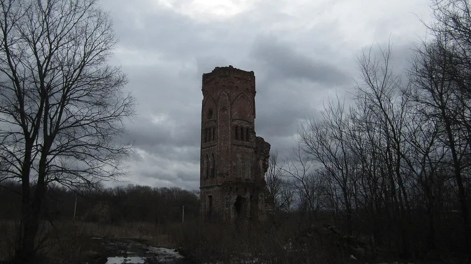 Башня угловая главного дома усадьбы в с.Вешаловка — Lipetsk Oblast, Russia