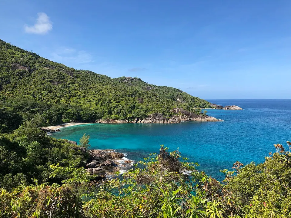 Overlook of Anse Major from the trail — Bel Ombre, Seychelles