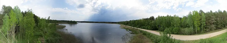 Lake beneath a cloudy sky — Vilnius County, Lithuania