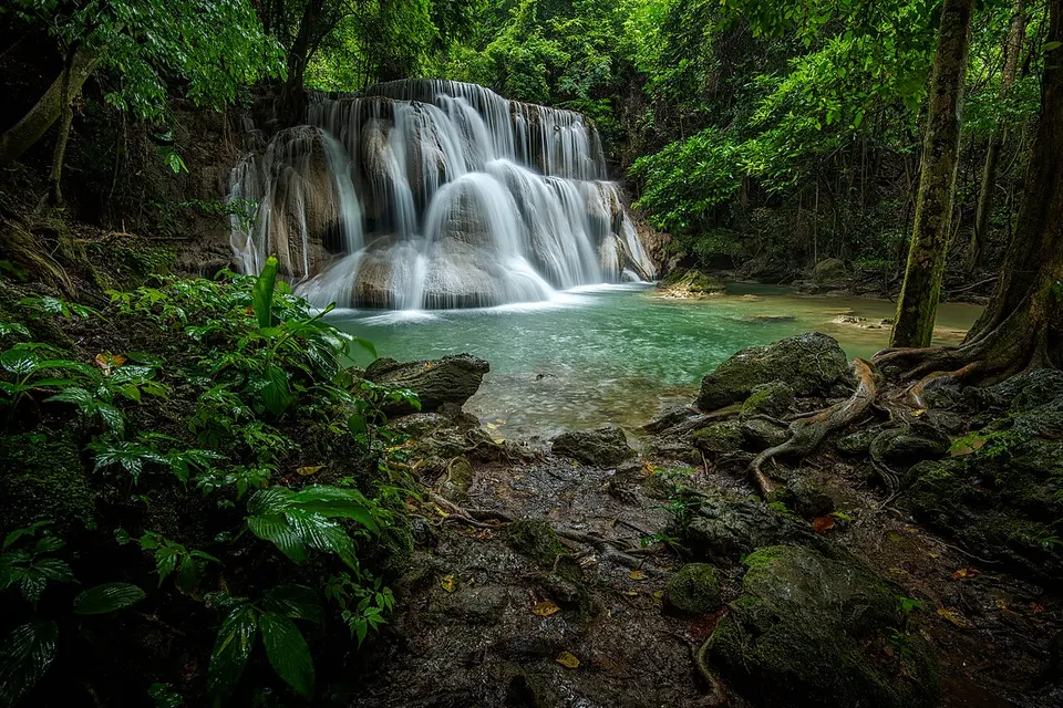 Forest waterfall — Kanchanaburi Province, Thailand