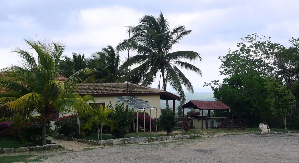 Coastal village and palms — Ciego de Avila, Cuba