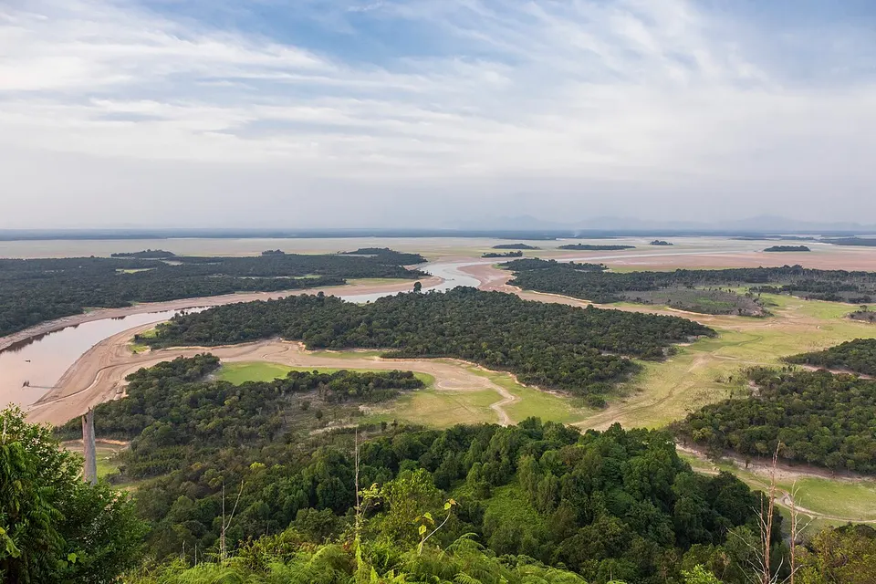 Danau Sentarum musim kemarau — West Kalimantan, Indonesia