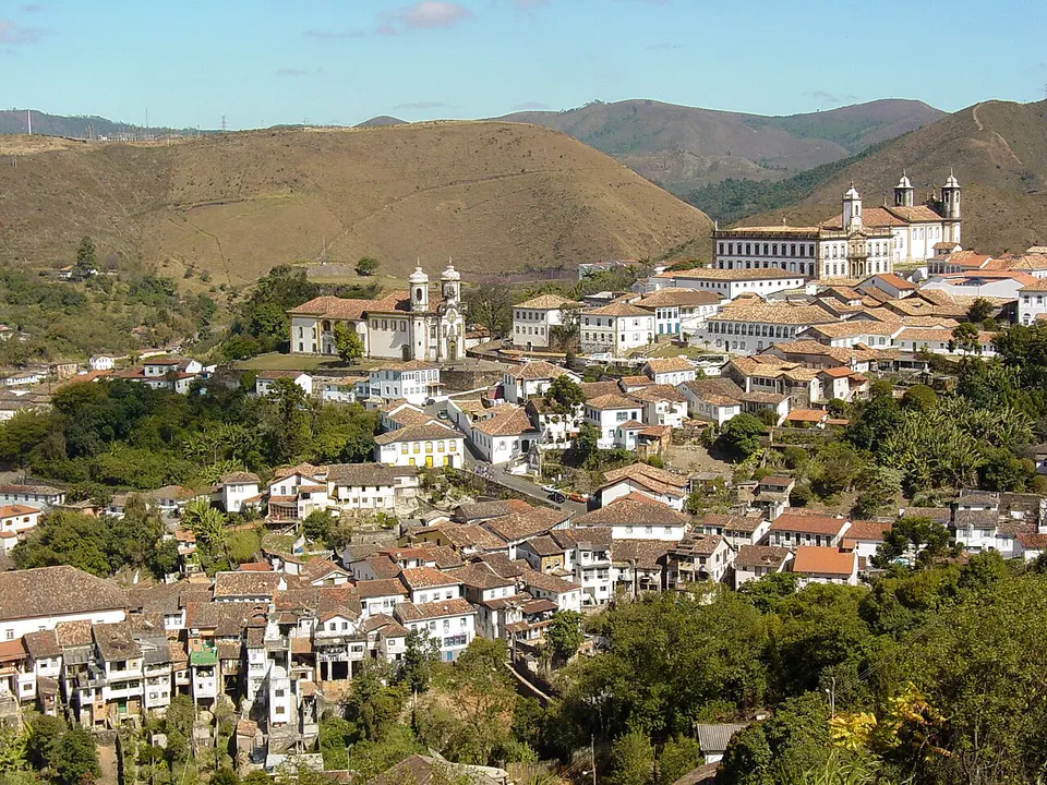 View over the Town from the Road into Town - Ouro Preto - Minas Gerais - Brazil — Minas Gerais, Brazil