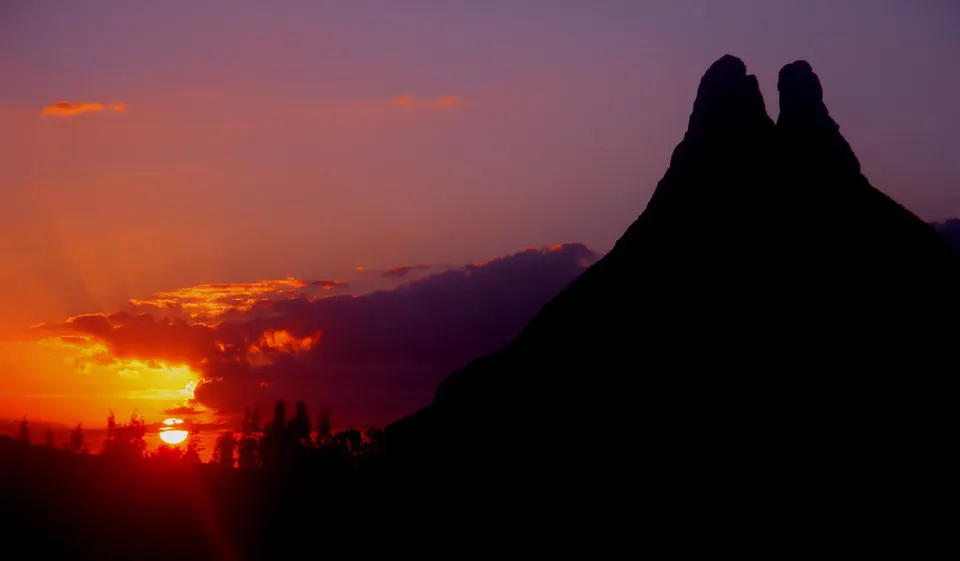 Sunset At Trois Mamelles Mountain — Plaines Wilhems, Mauritius