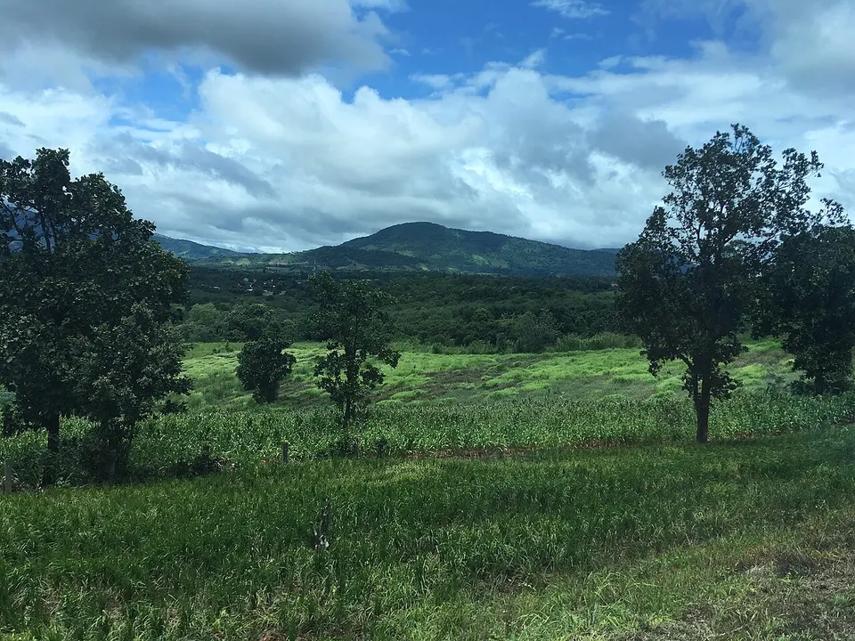 Green hills and farmland — Loei Province, Thailand