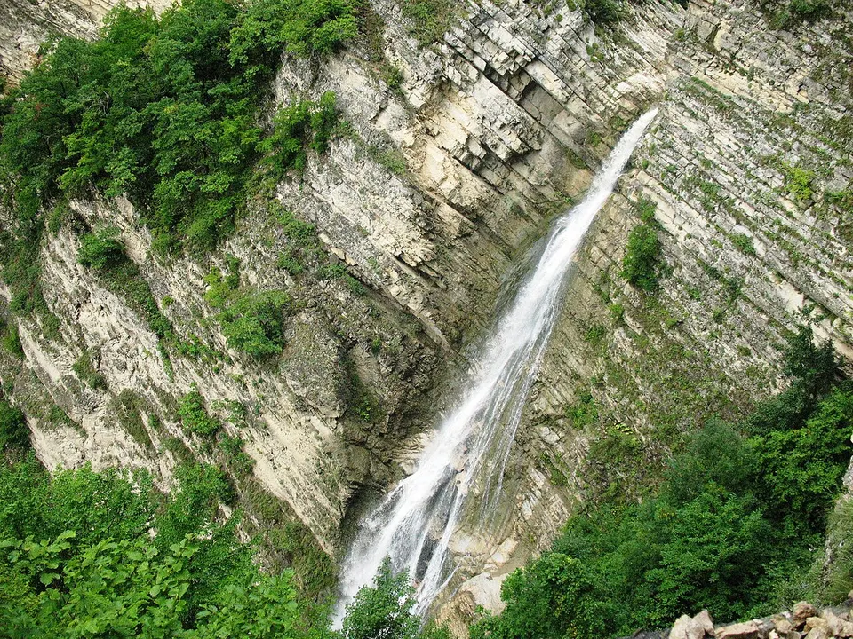 Waterfall near vil Gvirishi - panoramio — Racha-Lechkhumi and Kvemo Svaneti, Georgia