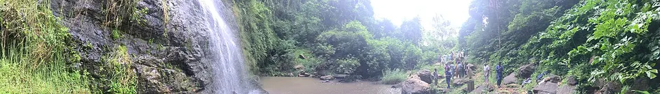 River flowing through a wooded gorge — Kwara, Nigeria