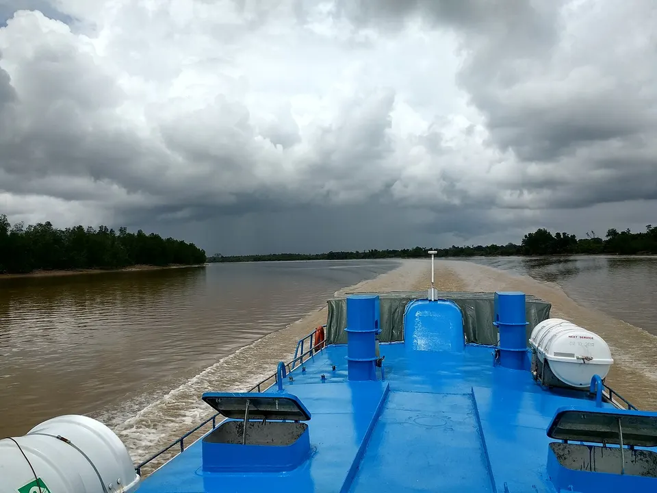 View from the boat from Kuching to Sibu — Sarawak, Malaysia