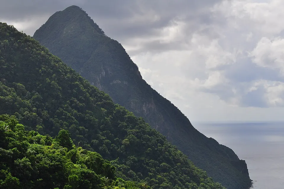 Mountain by the sea (Unsplash) — Castries, Saint Lucia