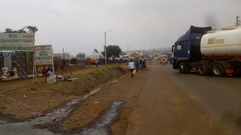 An oil tank truck in Uasin-Gishu county, Rift Valley — Uasin Gishu, Kenya