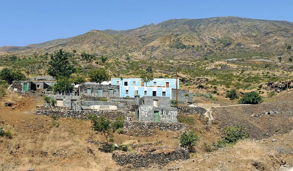 Hillside village and surrounding countryside — Santa Catarina do Fogo, Cabo Verde