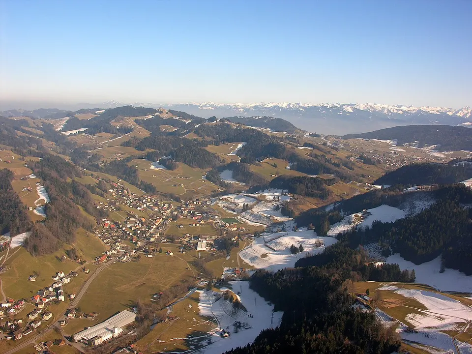Aerial View of Bühler 14.02.2008 14-46-48 — Appenzell Ausserrhoden, Switzerland