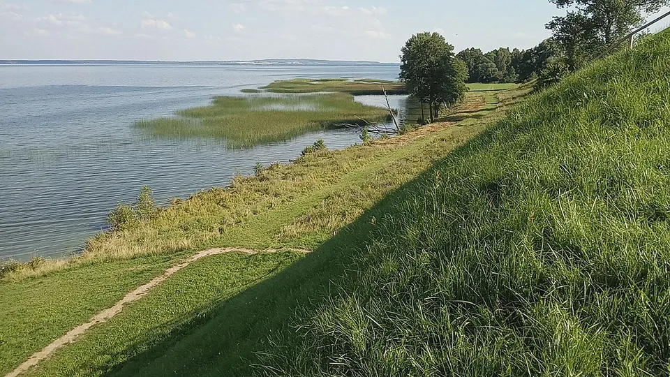 River and grassy bank — Alytus County, Lithuania