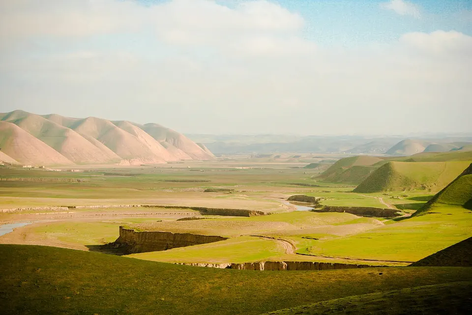 Mountains and River in Faryab province — Faryab, Afghanistan