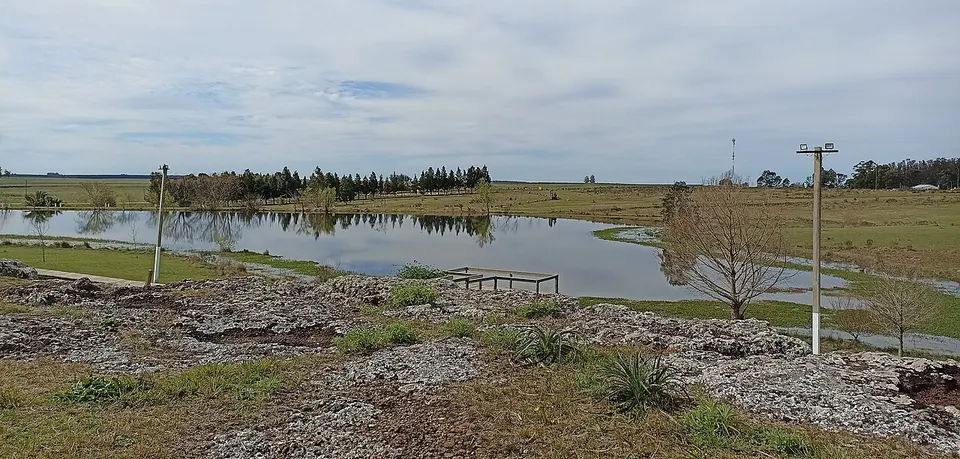 Vista del lago en Rosedal de Carlos Reyles — Durazno, Uruguay