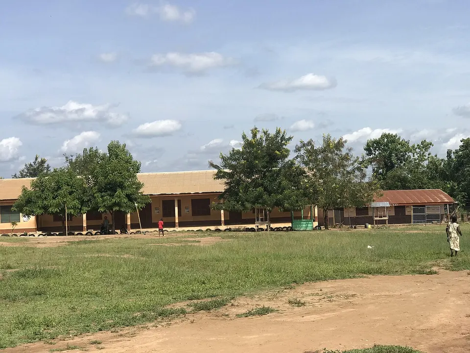 Nkaseim Methodist School Fore cort — Ahafo Region, Ghana