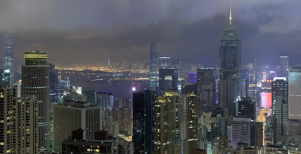 City skyline at dusk — Wan Chai, Hong Kong