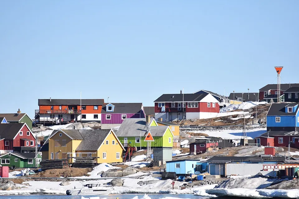 Qeqertarsuaq from its anchorage — Qeqertalik, Greenland