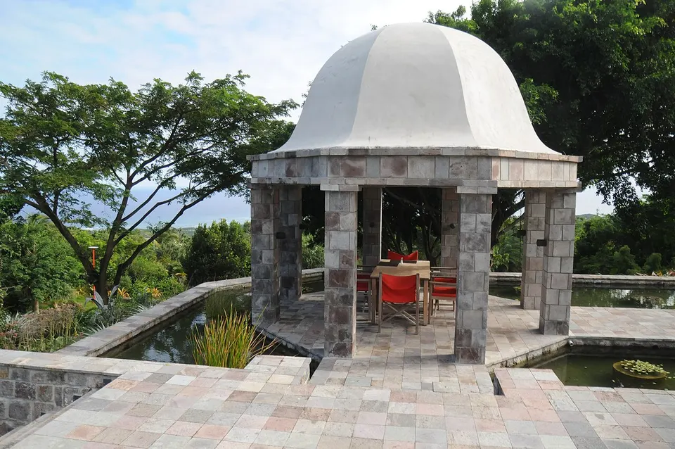 Gazeebo at the Golden Rock Plantation Inn, Gingerland, Nevis - panoramio — Saint George Gingerland, Saint Kitts and Nevis