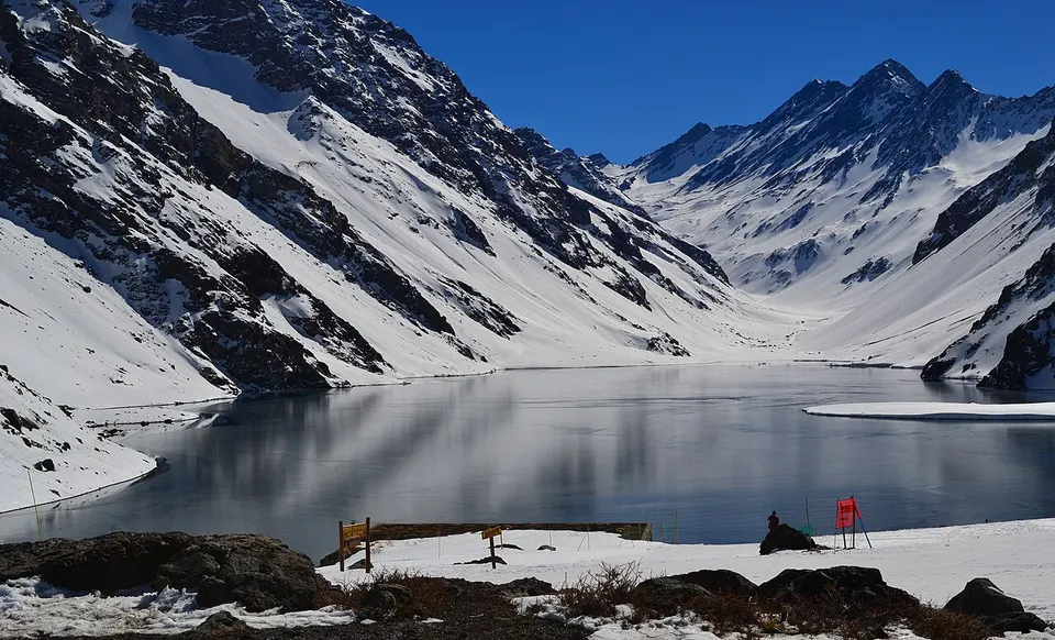 Laguna del Inca and the Andes at Portillo — Región de Valparaíso, Chile