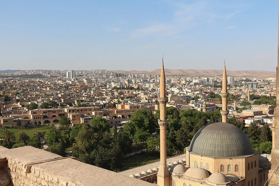 City and distant hills — Şanlıurfa, Turkey